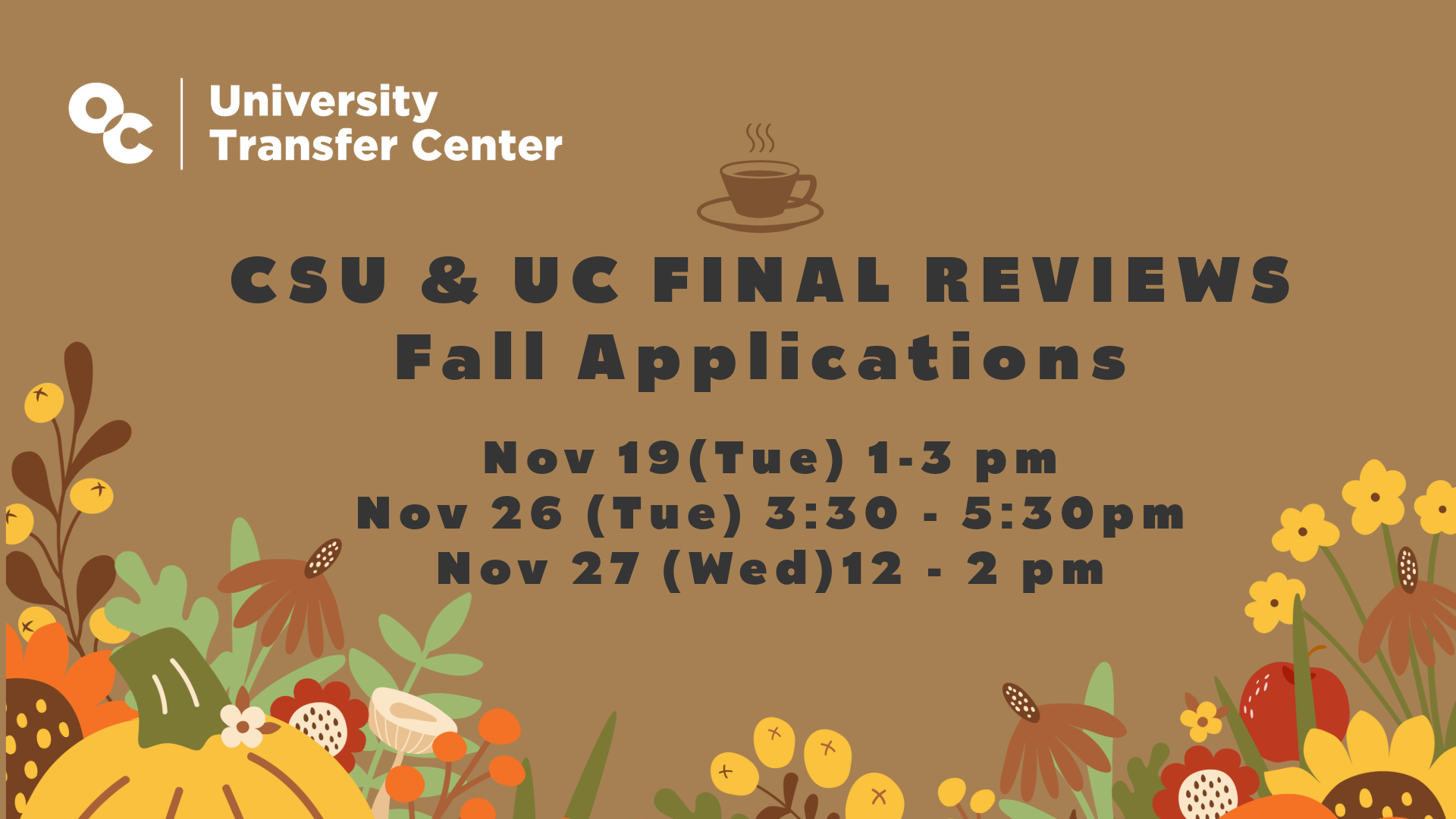 Fall Application Final Reviews