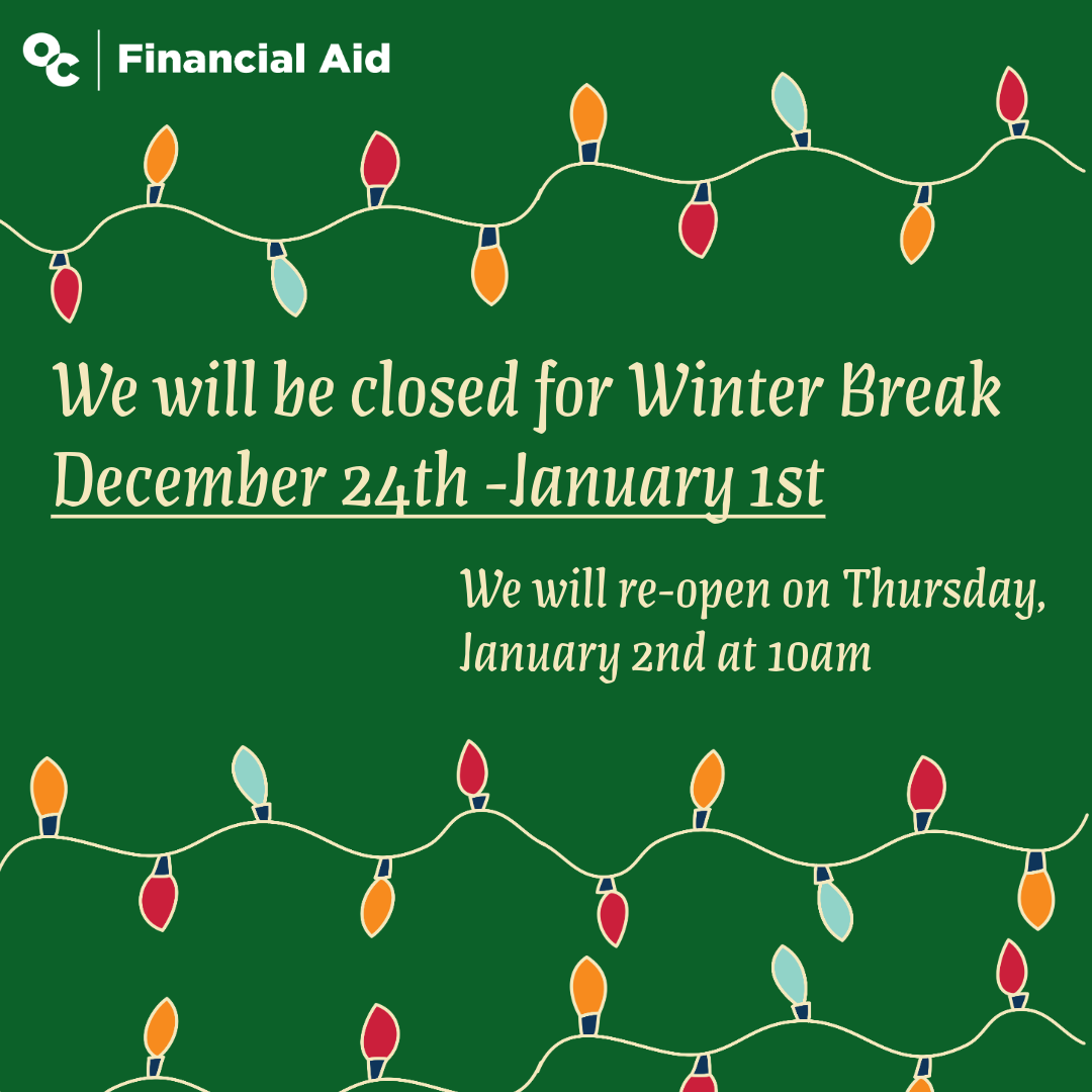 We will be closed for Winter Break December 24-January 1st.