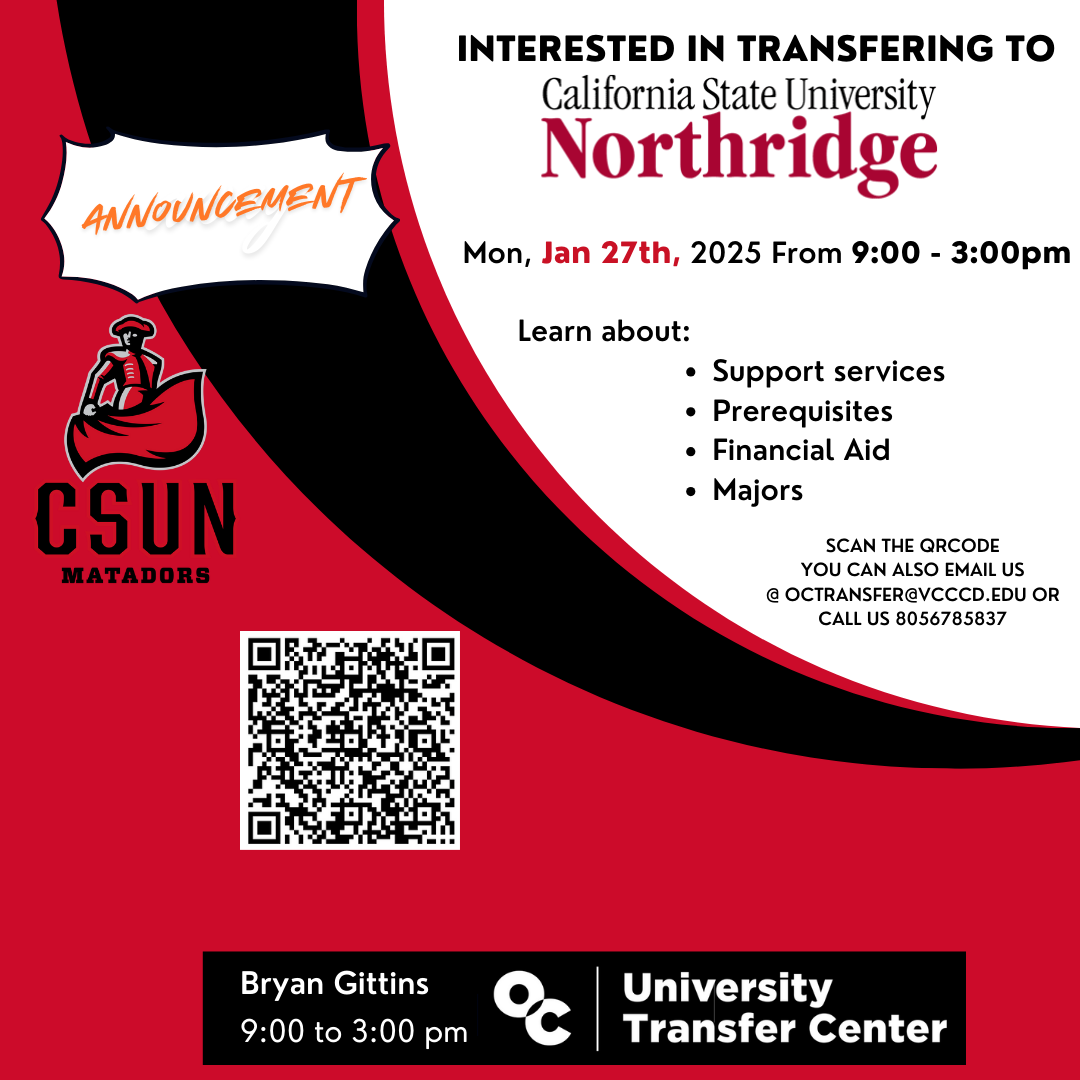 CSUN Rep visit Monday, January 27th