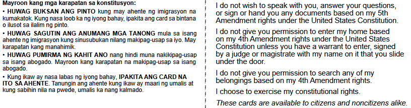 Red card in Tagalog language