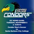 OC Men’s Soccer (Home Game) vs. Santa Barbara City College