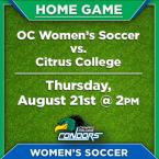 OC Women’s Soccer (Home Game) vs. Citrus College