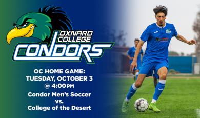 OC Men’s Soccer (Home Game) vs. College of the Desert